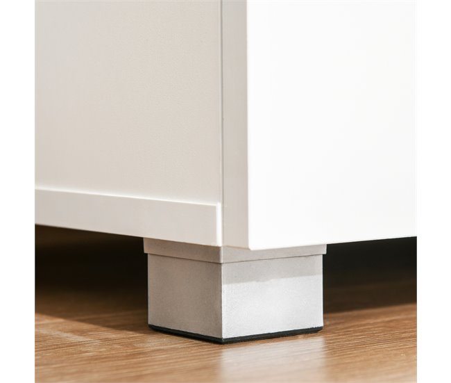 Aparador Auxiliar para Microondas Melamina de Madera HOMCOM 90 Blanco
