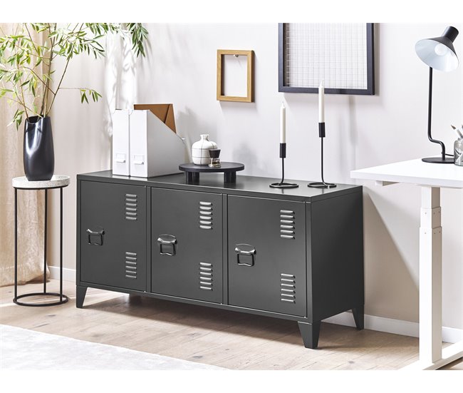 Beliani Estantería de oficina CARDIFF 120 Negro