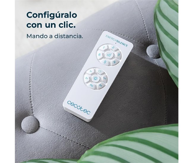 Cecotec Ventilador de techo con luz EnergySilence Aero 5295 GoldW Blanco/ Madera