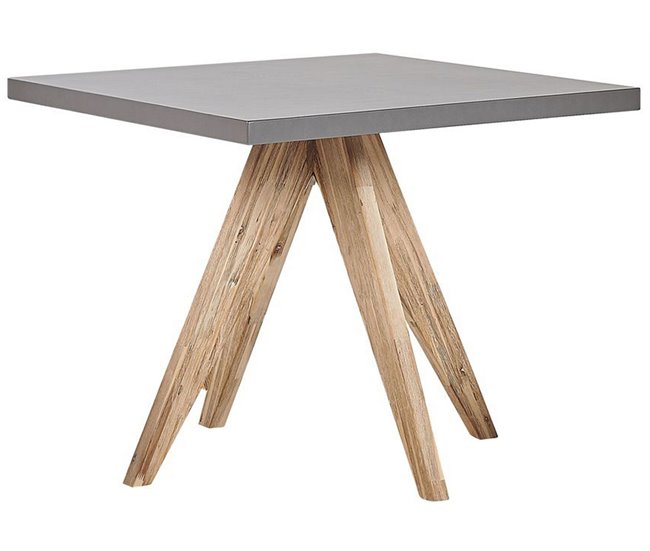 Beliani Conjunto de comedor OLBIA Gris Claro