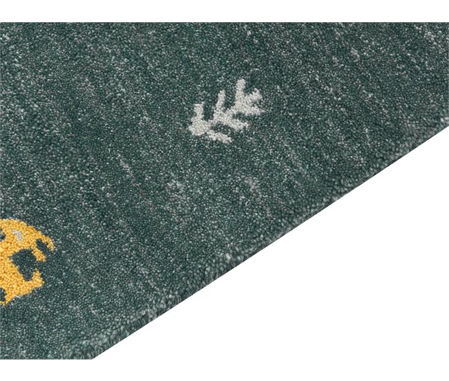 Beliani Alfombra de pelo corto CALTI 200x300 Verde Oscuro