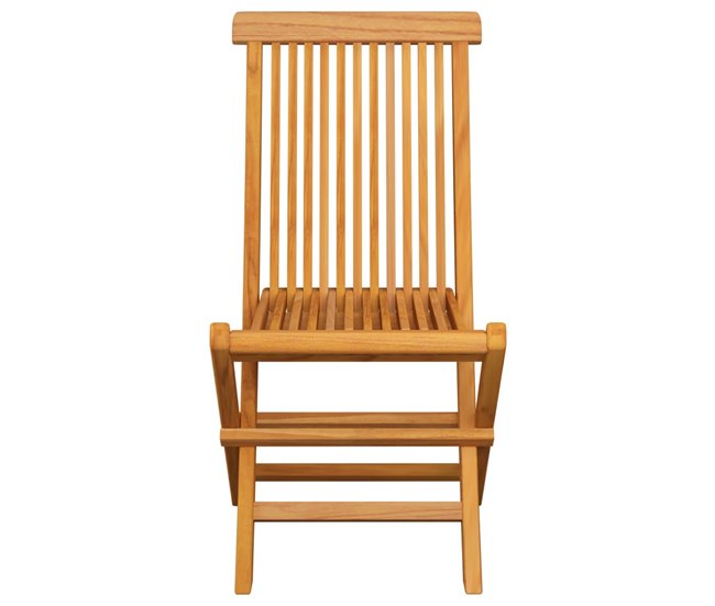 4 Sillas de jardin de madera de teca con cojines Antracita