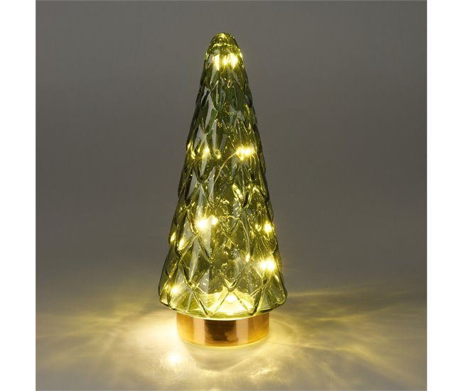 Árbol decorativo con LED – iluminación de Navidad, decoración de invierno Verde