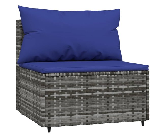 Juego De Muebles De Jardín Gris Azul
