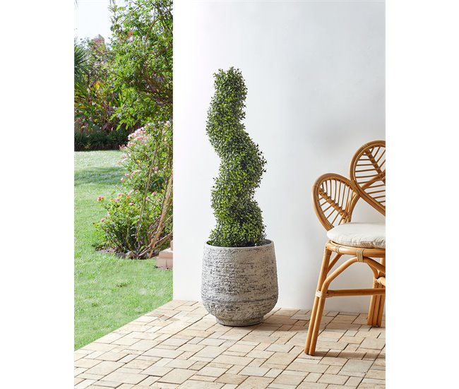 Beliani Planta artificial BUXUS SPIRAL TREE Verde
