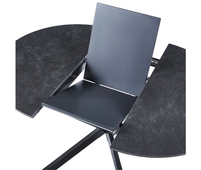 Mesa redonda extensible Onix 140x100 Negro