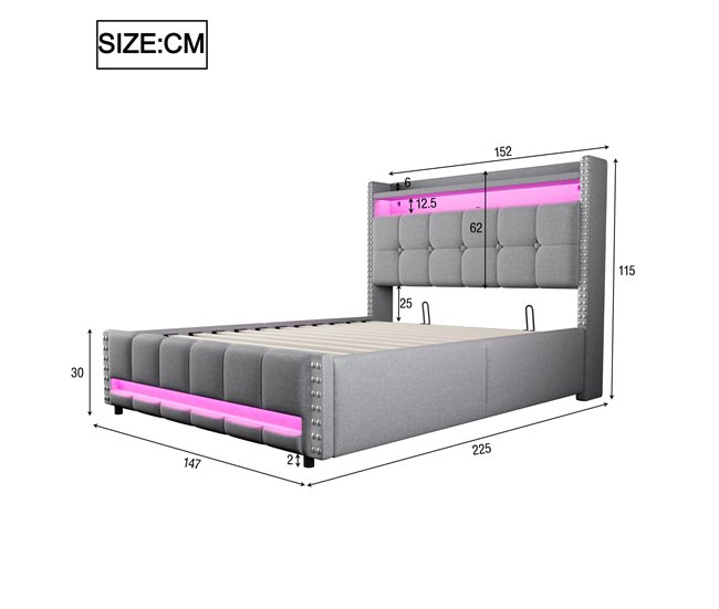 Canapés abatibles Gris Claro