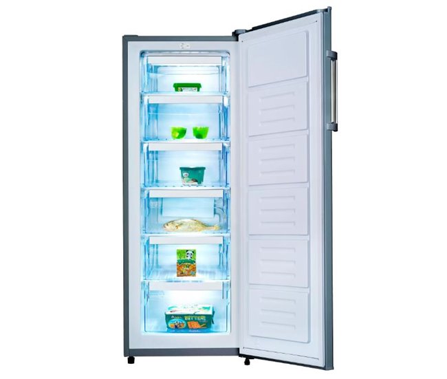 Congelador Vertical Infiniton CV-172L14XEV, 172 l, E, Ciclico, 6 Cajones Inox