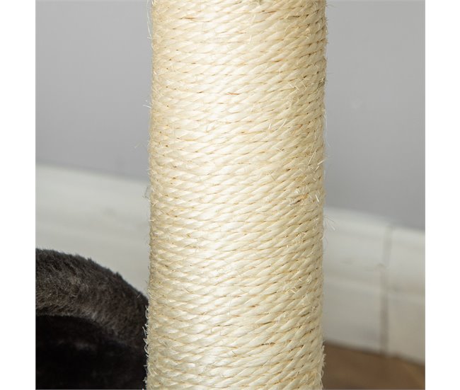 Árbol para Gatos Aglomerado de Madera, Sisal y Felpa PawHut Gris