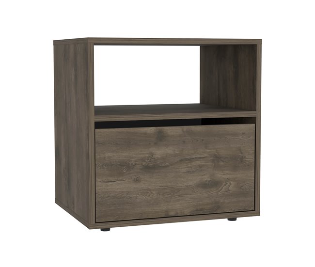Mesa de Noche Galanto, con una puerta Marron