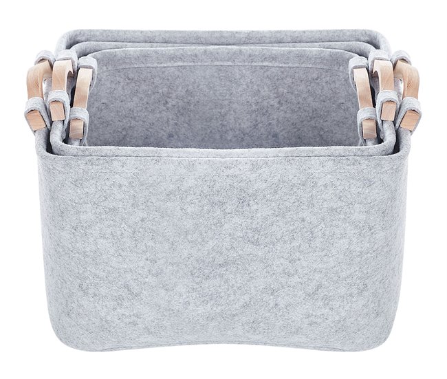 Beliani Estante de baño pequeño BAYSAI Gris Claro
