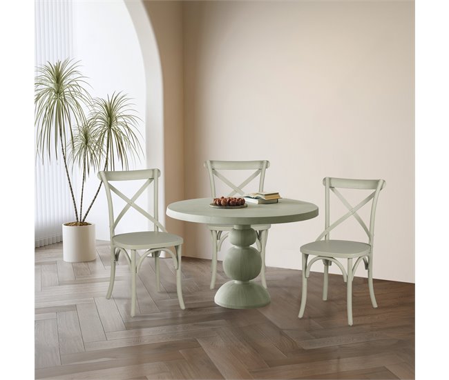 Pack de 2 sillas de cocina BISTROT II  Verde