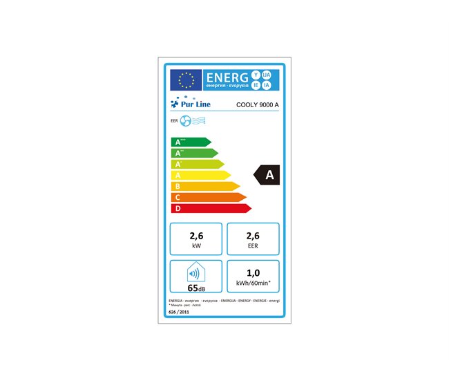 Aire Acondicionado portátil 2250 frigorías con ventilador y mando a distancia Blanco