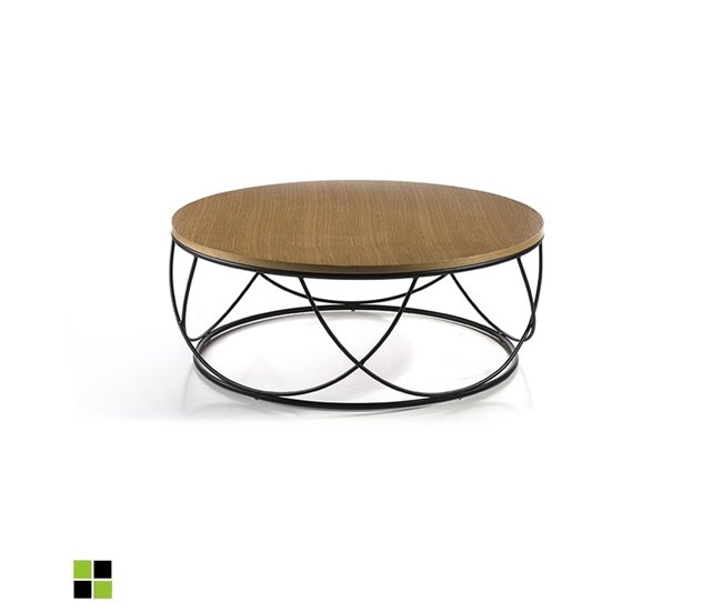 Mesa de Centro Circular MDF - Modelo TAMPA Marron
