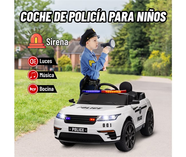 Coche Eléctrico Infantil PP, Acero AIYAPLAY Blanco