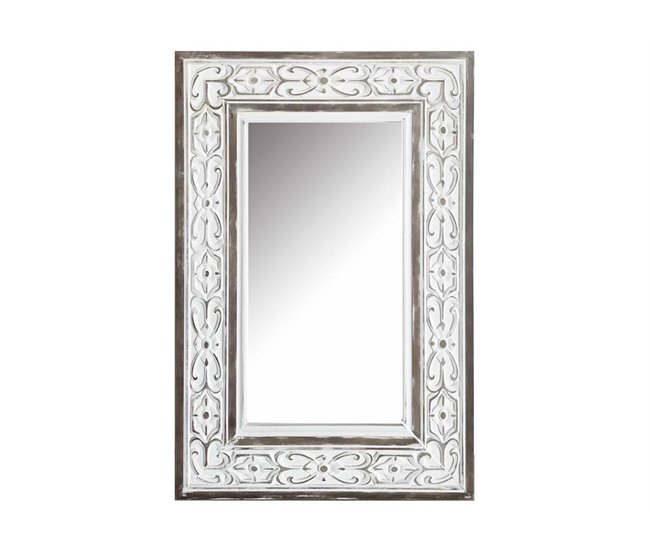 Espejo de Pared ANTIQUE de la marca KACTUS HOME Blanco/ Madera