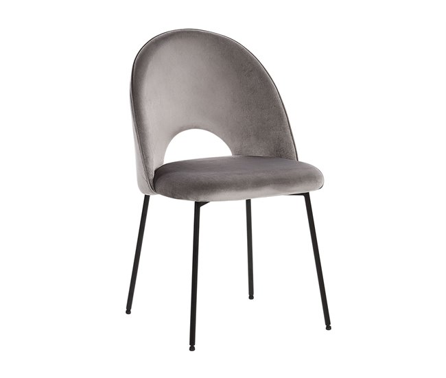 Beliani Silla de comedor COVELO Gris