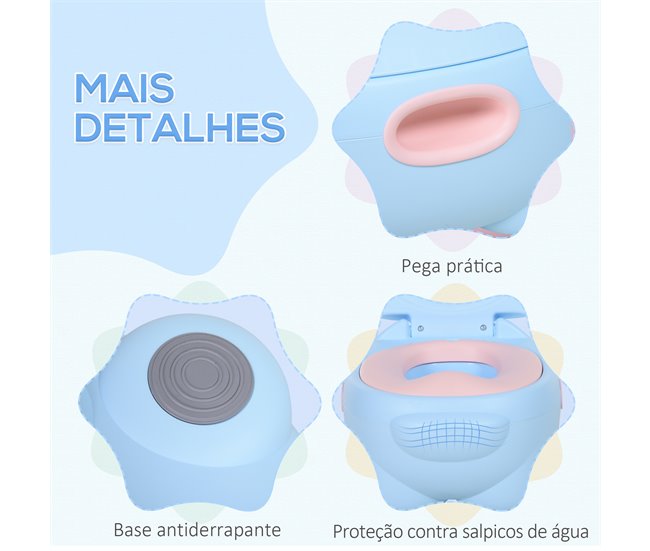 Orinal Infantil TPE, Plástico HOMCOM Azul