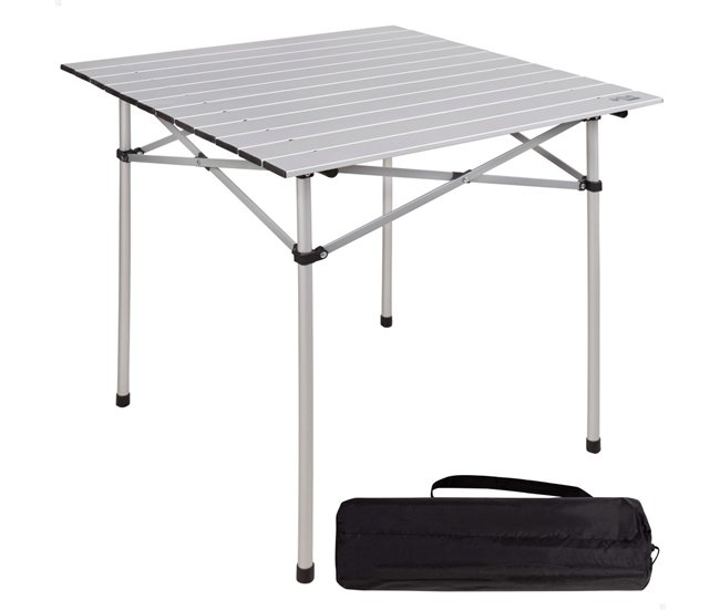 Mesa camping plegable de aluminio Aktive Camping Gris