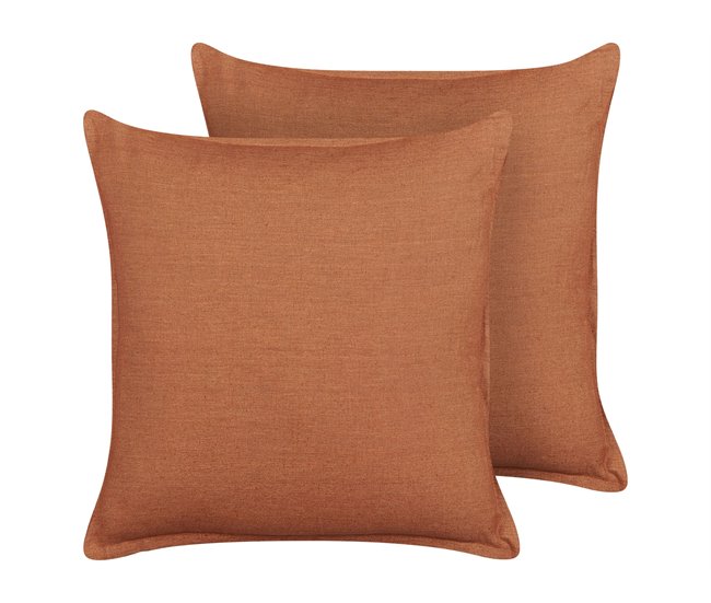 Beliani Cojín decorativo SAGINA 45x45 Naranja