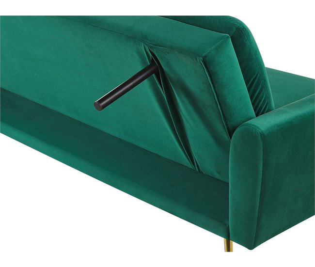 Beliani Sofá cama Terciopelo VETTRE Amarillo