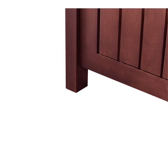 Beliani Banco Madera de acacia SOVANA Rojo