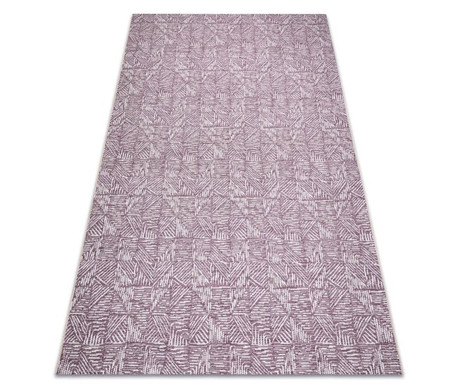 Alfombra COLOR 47373260 SISAL líneas triangulos 160x230 Lila