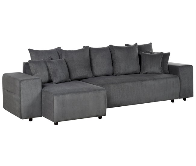 Beliani Sofá esquinero Pana LUSPA Beige