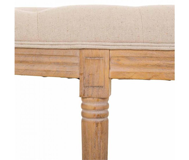 Banqueta antigua de madera Beige