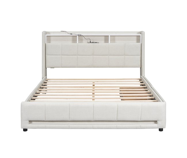 Camas de matrimonio 173x224 Beige