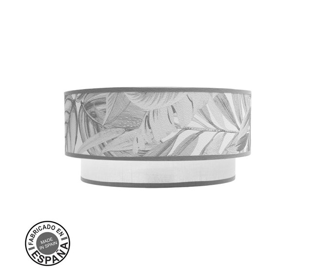 Aplique De Pared Metal Serie Camerun Blanco/ Gris