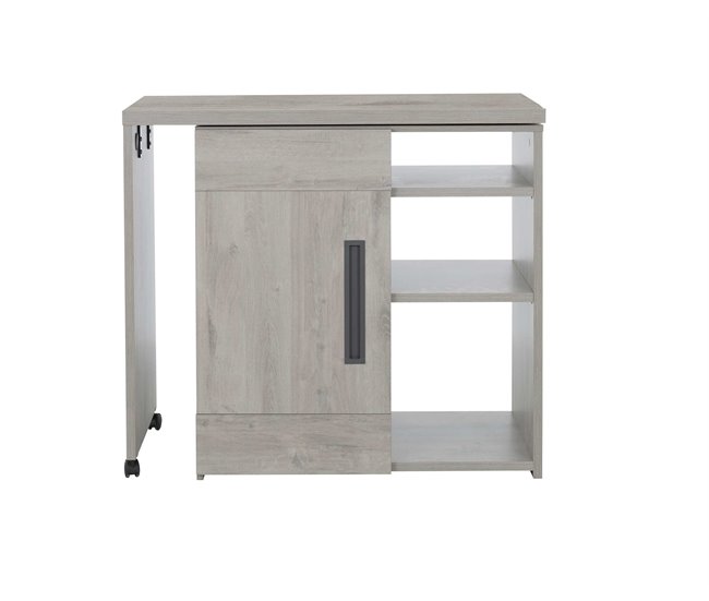 Mesa de cocina extensible y giratoria BOSTON Roble Gris
