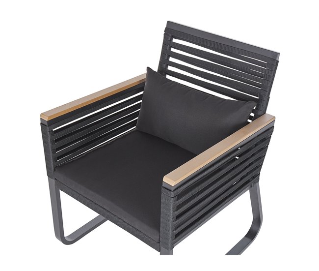Beliani Silla de jardín CANETTO Negro