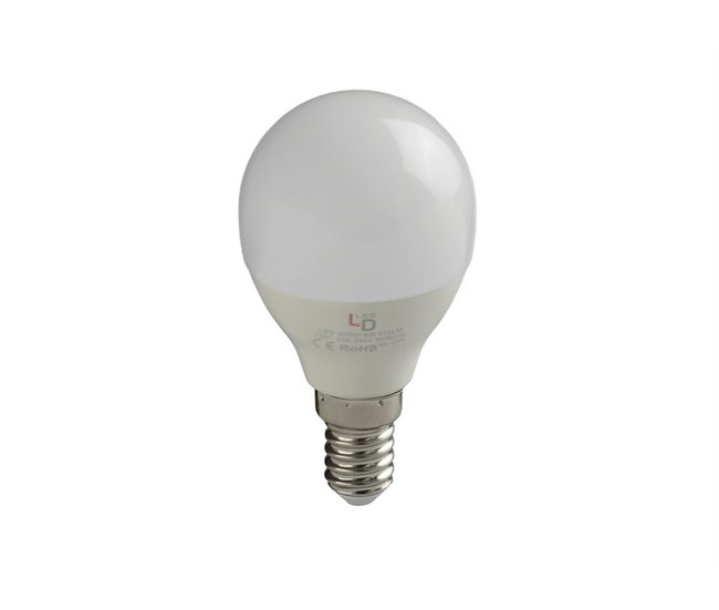 Bombilla ESFÉRICA LED 6W E14 neutra Blanco