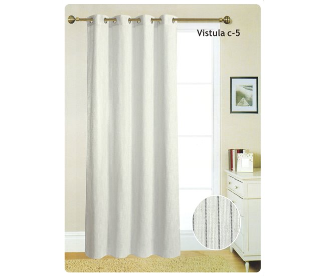 Cortina ollados VISTULA 140X260 cm Gris