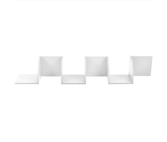 [en.casa] Estantería de pared diseño retro Blanco