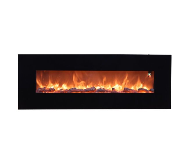 Chimenea eléctrica mural SINED CAMINETTO APRICA negra Negro
