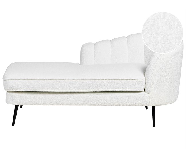 Beliani Chaise longue Bouclé ALLIER Beige