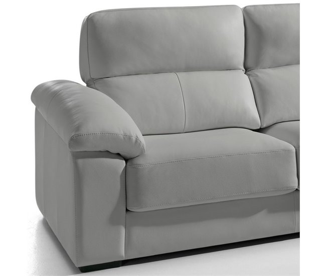 Chaise longue piel WILLY Gris