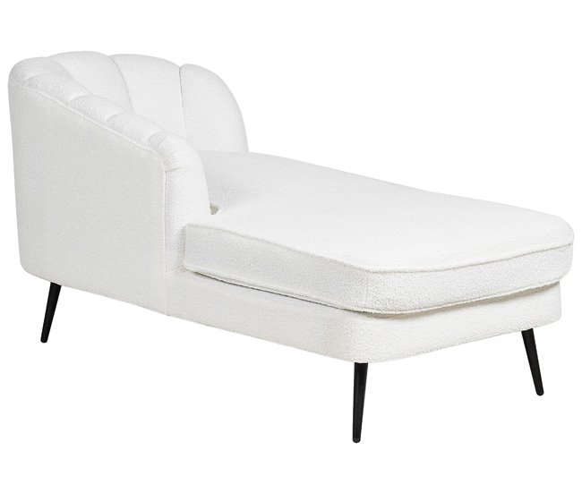 Beliani Chaise longue Bouclé ALLIER Beige