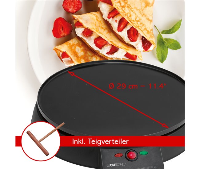 Crepera Clatronic CM 3372 Negro