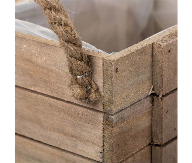 Cesto de madera con asas Marron