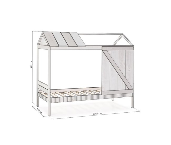 Cama cabaña Barnie 197x101 Multicolor