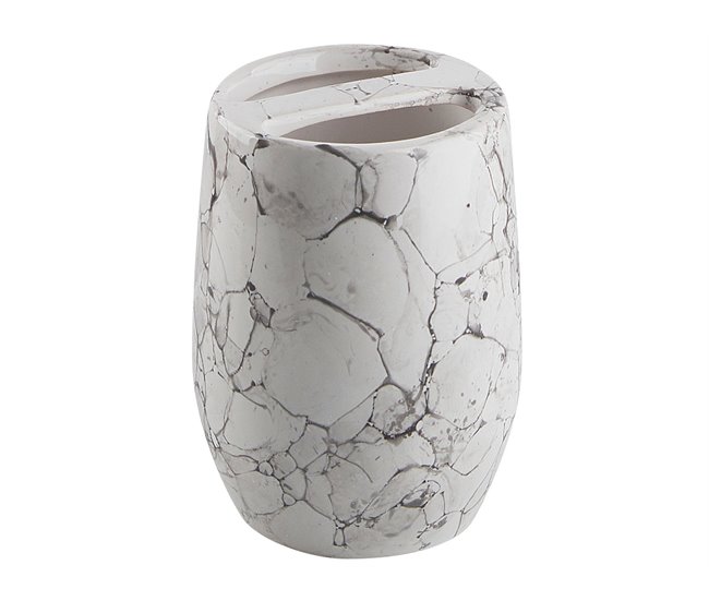 Beliani Conjunto de accesorios de baño CALLELA Blanco/ Beige