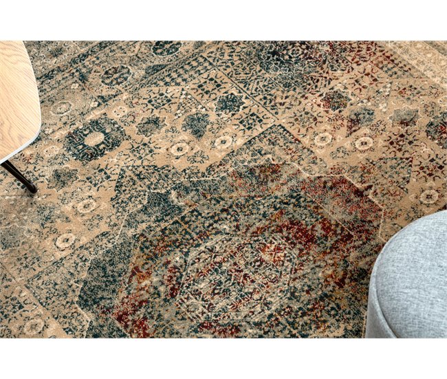 Alfombra de lana OMEGA MAMLUK Rosetón vintage 170x235 Crema