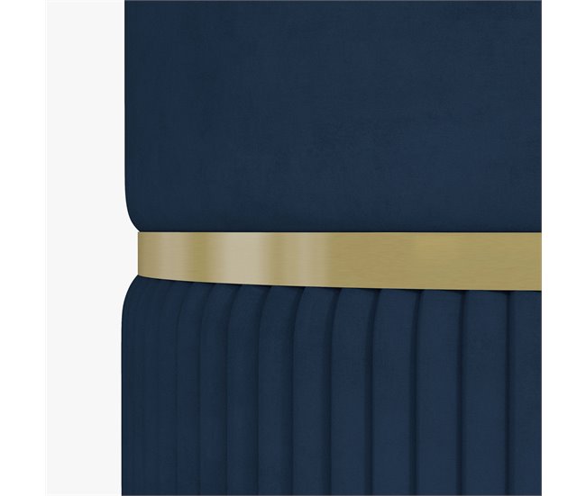 Taburete de Almacenaje Poliéster, Espuma HOMCOM Azul