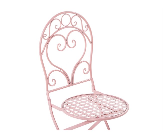 Beliani Conjunto plegable ALBINIA Rosa