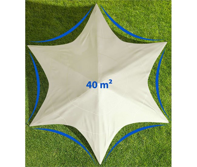 Carpa de estrella - Plástico Crema