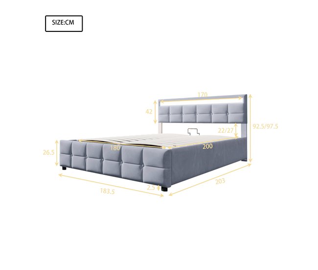 Canapés abatibles Gris