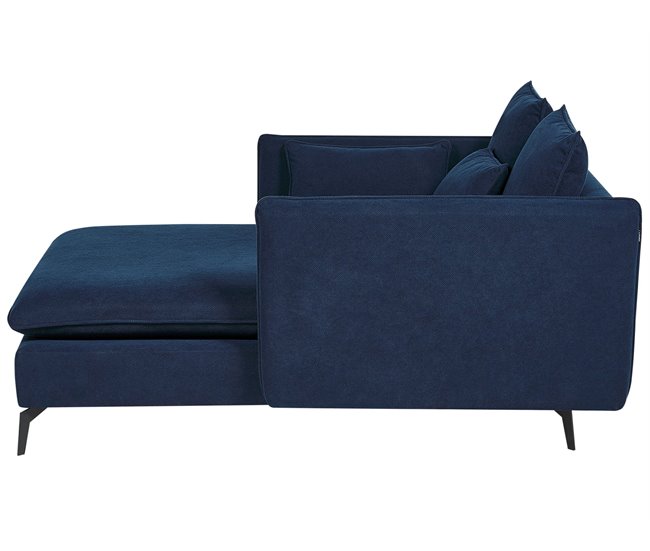 Beliani Chaise longue Poliéster CHARMES Azul Marino